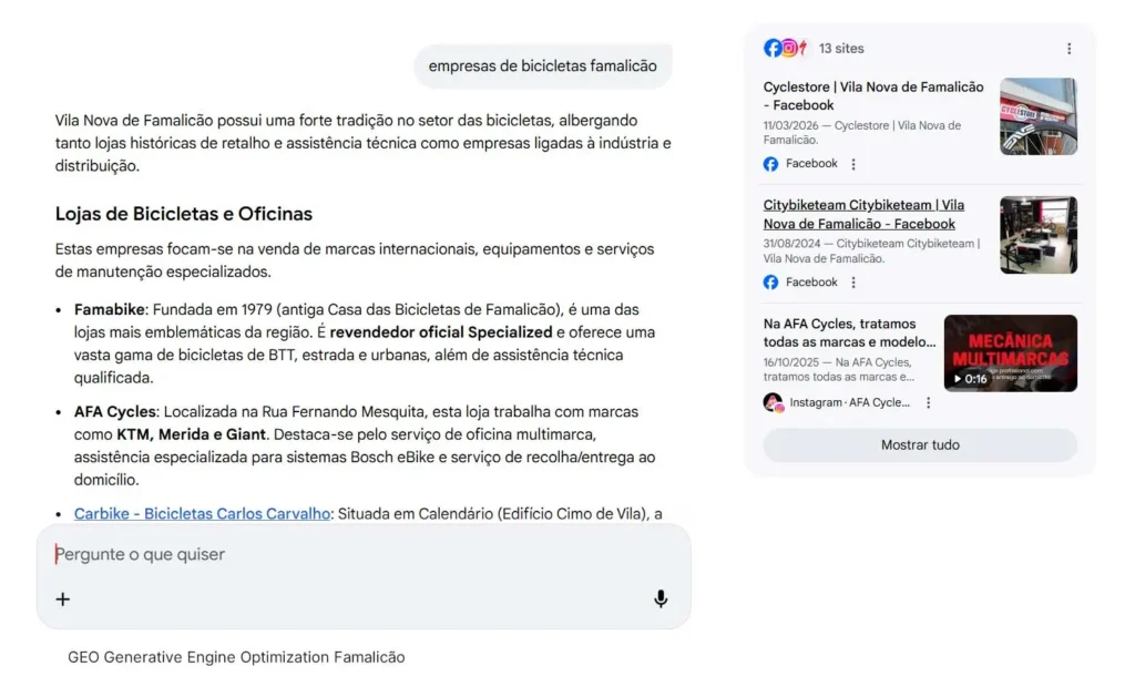GEO Generative Engine Optimization Famalicão