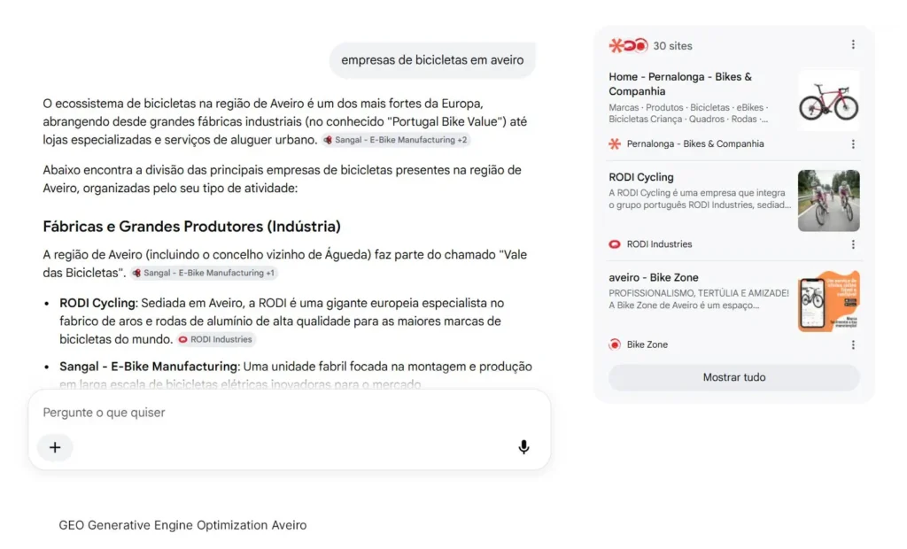 GEO (Generative Engine Optimization) Aveiro